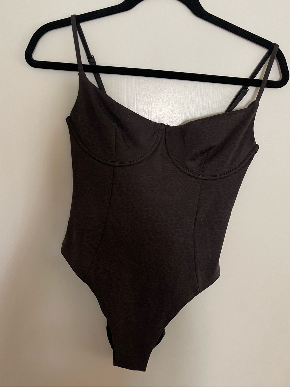 Onia Women’s Black Textured Isabella High Leg Underwire One Piece Swimsuit